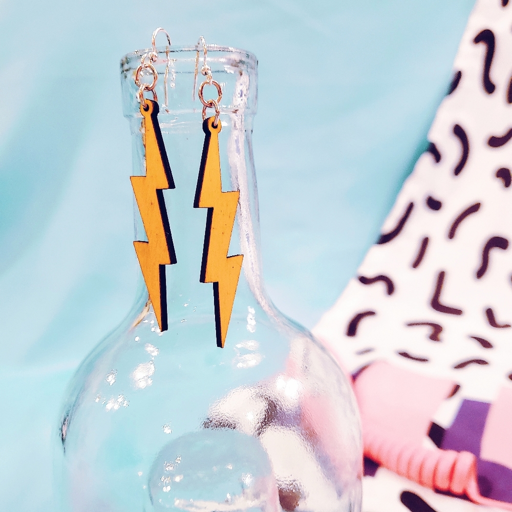Lightning Bolt Drop Earrings